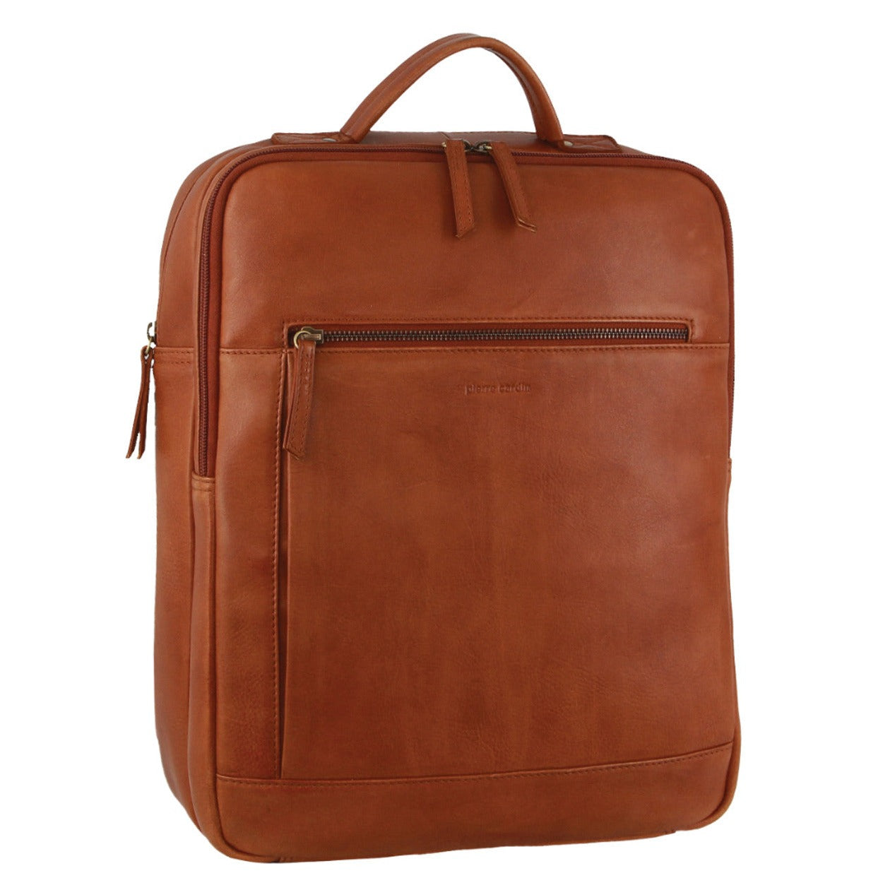 PIERRE CARDIN LEATHER BACKPACK COGNAC – Sydney Luggage