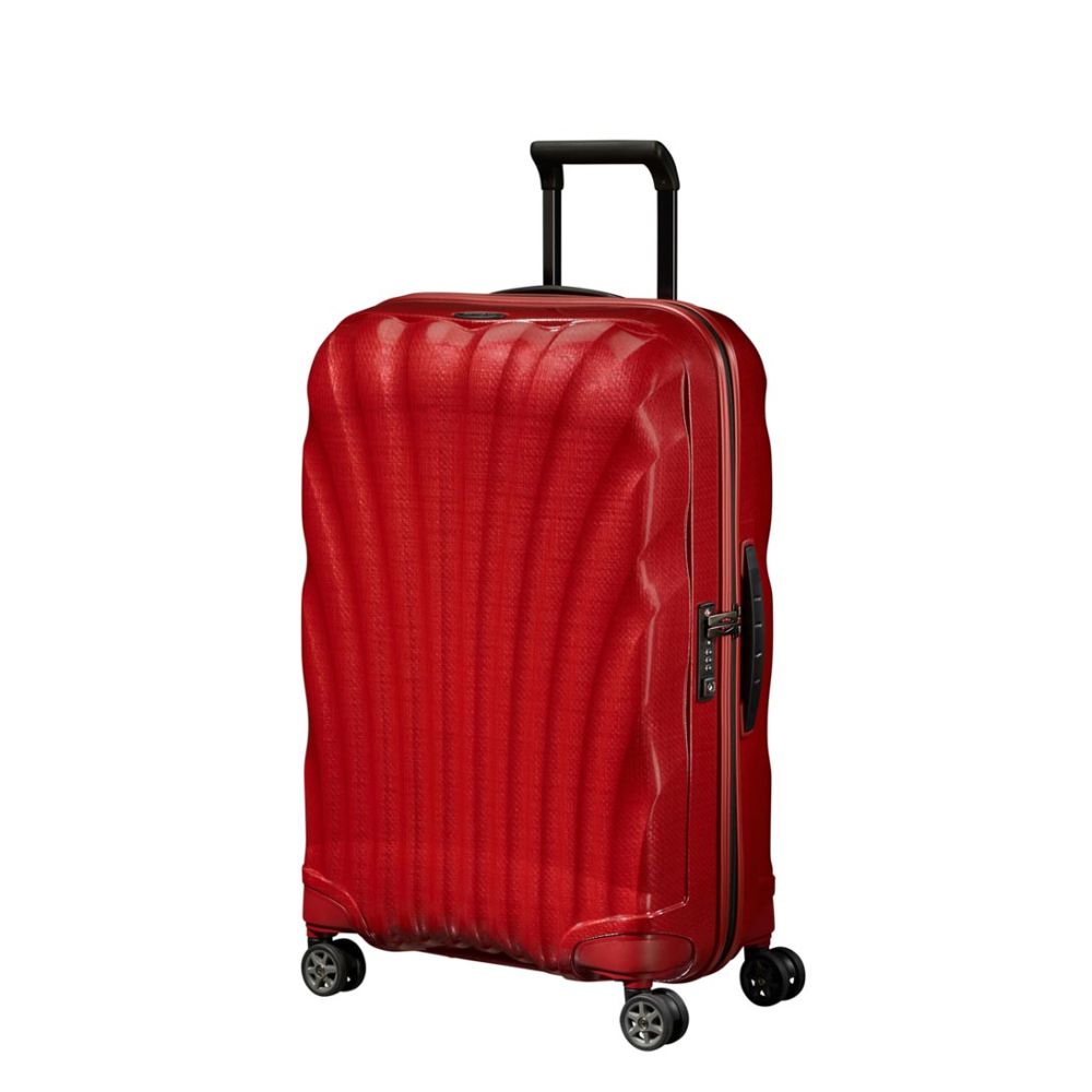 SAMSONITE C-LITE 55CM EXPANDABLE TROLLEY CASE CHILI RED